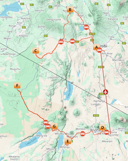 Best of Kenya & Tanzania Map